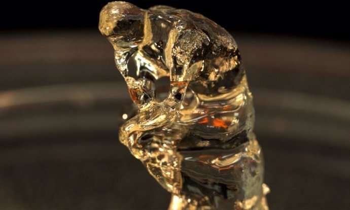 Modelo del pensador de Rodin hecho con el 'replicador'
