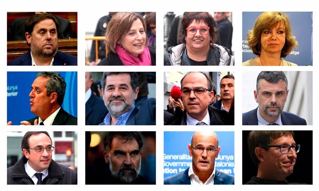 Montaje fotográfico de los políticos presos independentistas