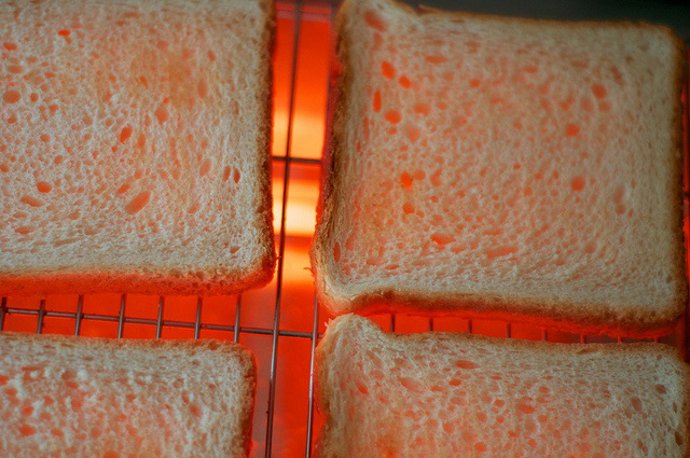 Tostadas, horno, quemadas