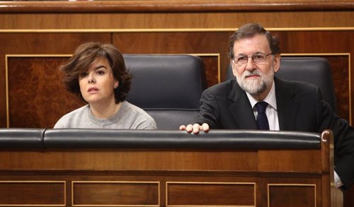 Rajoy y Santamaría en la sesión de control al Gobierno en el Congreso