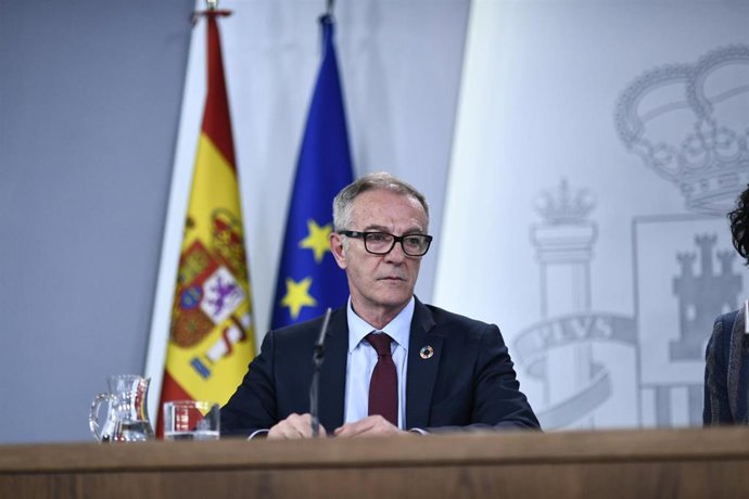 Rueda de prensa tras al Consejo de Ministros en el que se estudió, entre otros t