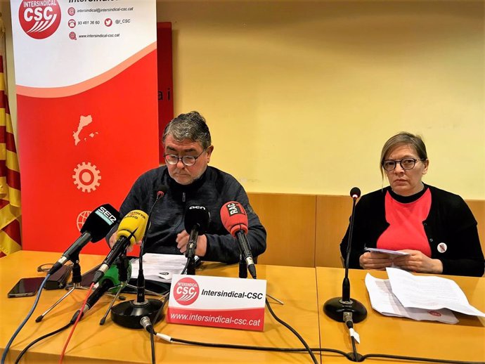 Carles Sastre i Ester Rocabayera (Intersindical-CSC)