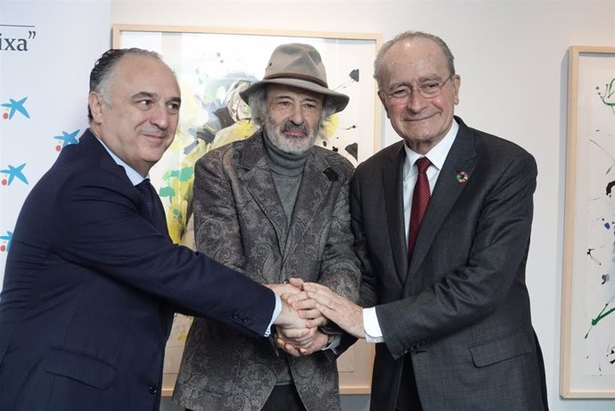 Juan Ignacio Zafra, Jorge Rando y Francisco de la Torre en el Museum Jorge Rando