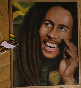Retrato de Bob Marley, de Laura Serrano