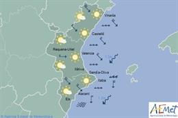 Predicción de Aemet para la Comunitat Valenciana del 3 de febrero de 2019
