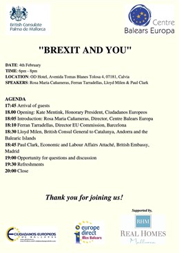Programa 'Brexit and you' del Centri Balears Europa