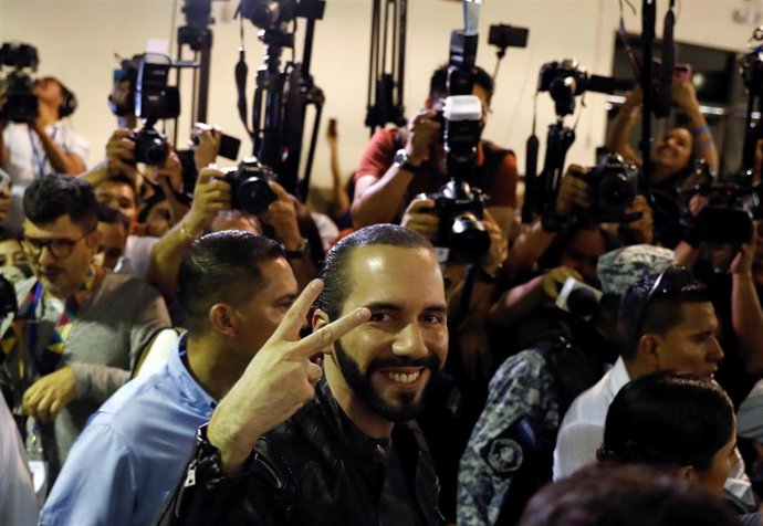 El candidato presidencial de GANA Nayib Bukele