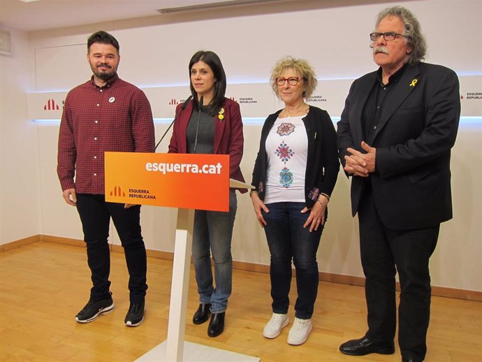 Gabriel Rufián, Marta Vilalta, Mirella Corts y Joan Tard (ERC)