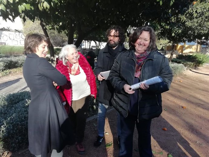 Liñán, Carnero, Hidalgo y Ramírez en el Jardín de Orive