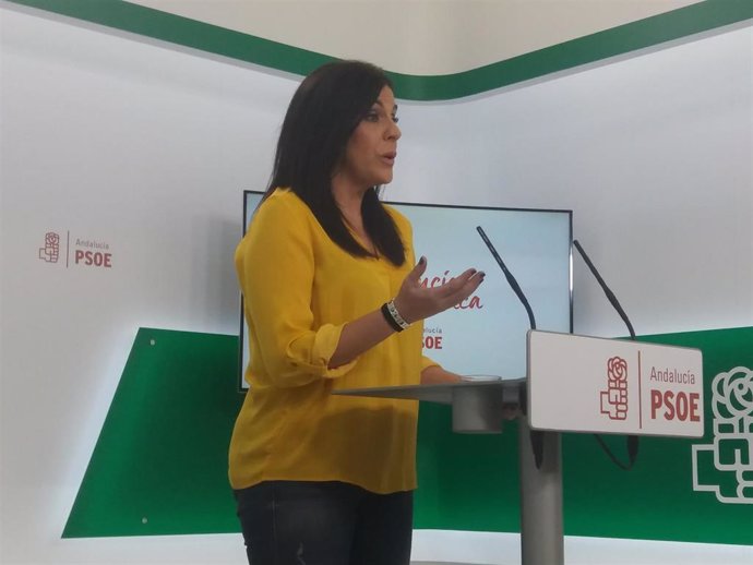 La portavoz del PSOE-A, Ángeles Férriz, en rueda de prensa