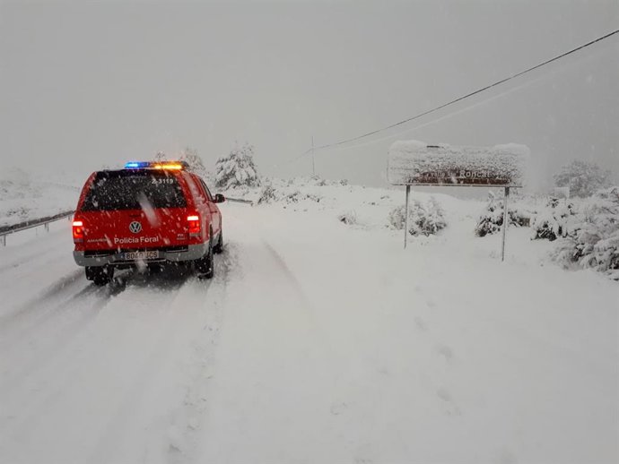 Temporal de nieve en Navarra
