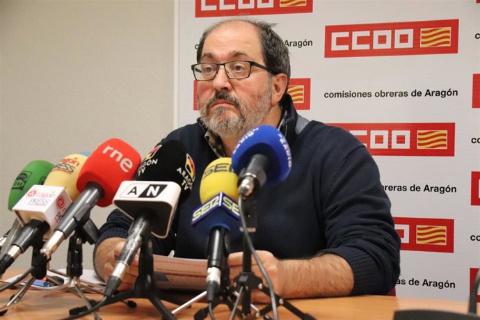 El secretario de Salud Laboral de CCOO-Aragón, Luis Clarimón