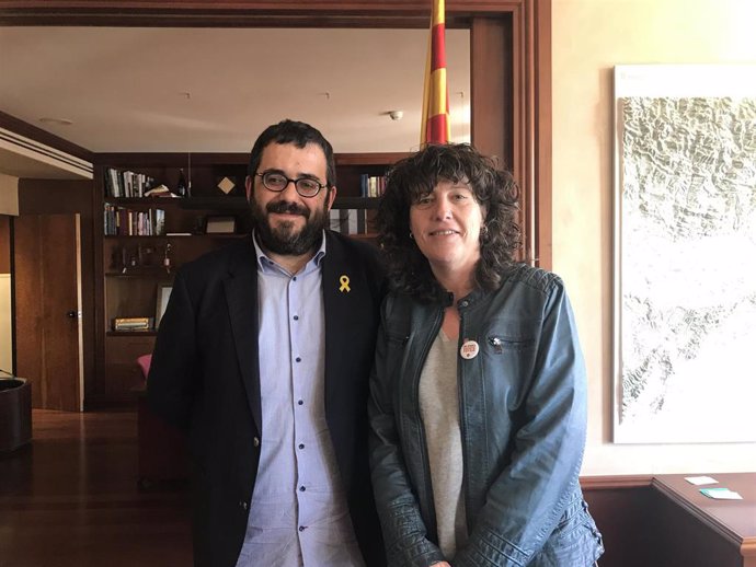 La consellera de Agricultura de la Generalitat, Teresa Jord, y su homólogo bale
