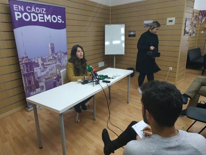 La coordinadora de Podemos Cádiz, Laura Mingorance