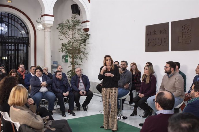 Susana Díaz interviene en un encuentro con responsables de redes de la organizac