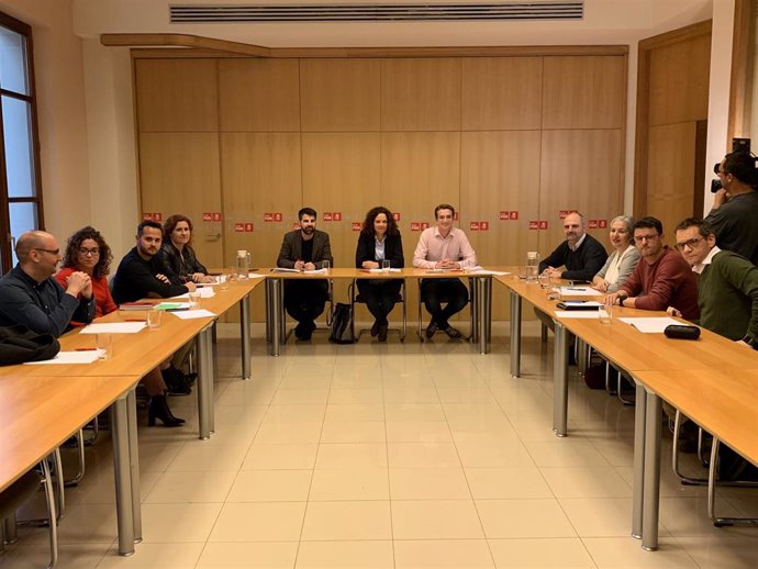 Equipo coordinadores del PSIB del Consell de Mallorca, liderados por Marc López 