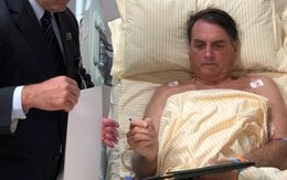 El presidente de Brasil, Jair Bolsonaro, en el hospital