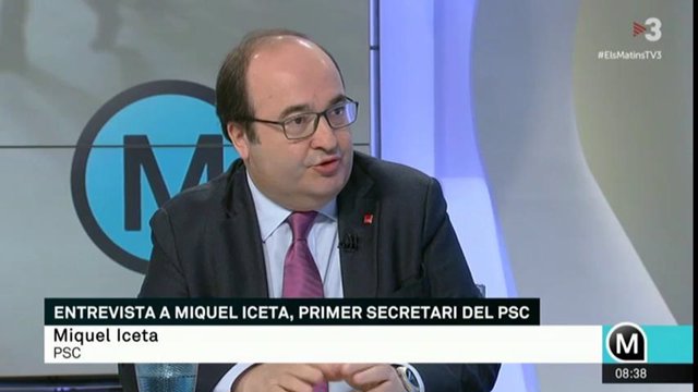 Miquel Iceta (PSC) en TV3