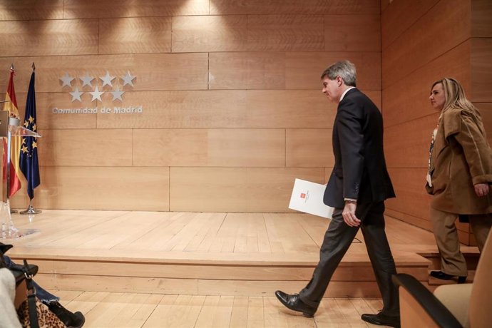 El presidente de la Comunidad de Madrid, Ángel Garrido comparece para valorar la