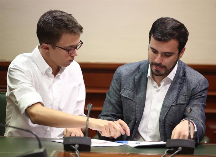 Errejón y Alberto Garzón en el Congreso