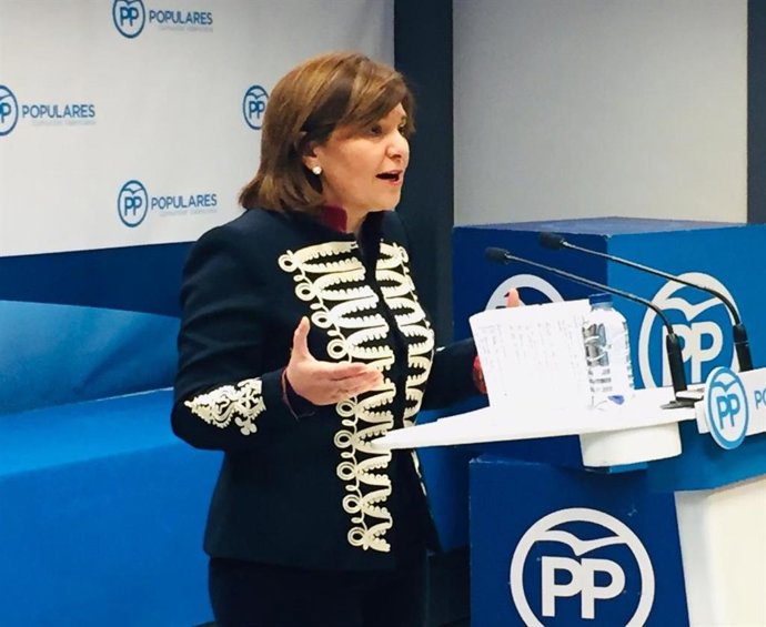 Isabel Bonig en la rueda de prensa