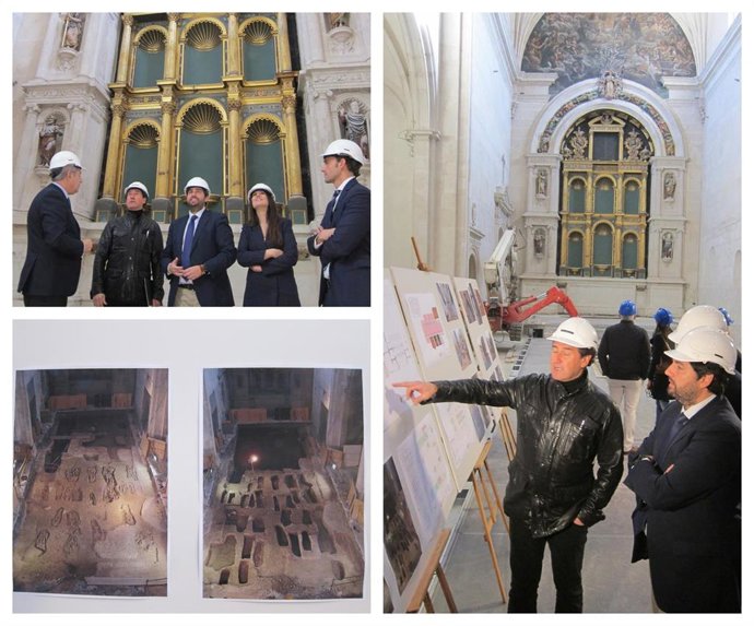 Imágenes de la visita de López Miras a la Iglesia y de una de las etapas de la r