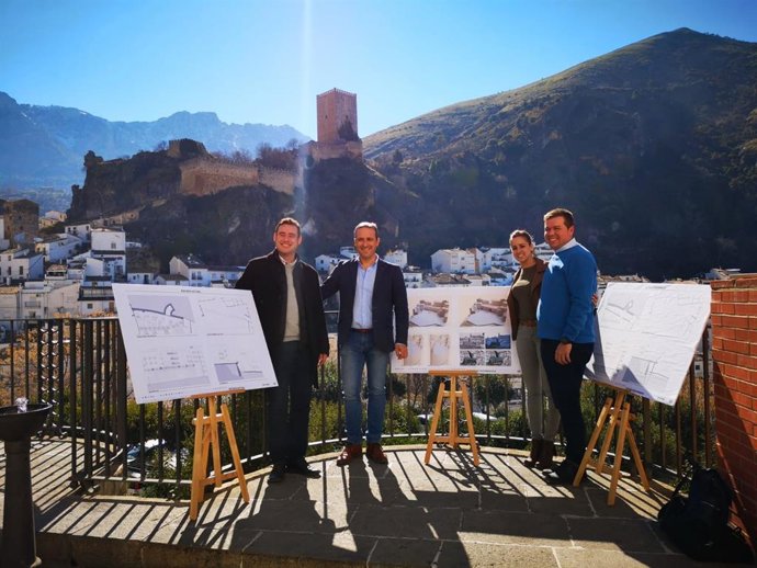 Presentación del proyecto de mejora del mirador del Balcón de Zabaleta, en Cazor