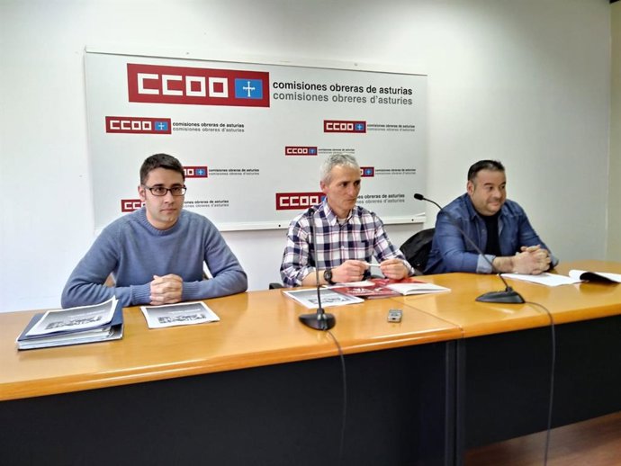 Rueda de prensa de CCOO y PCPE.