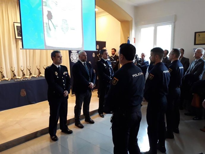 Acto de conmemoración en Pamplona del 195 aniversario de la Policía Nacional