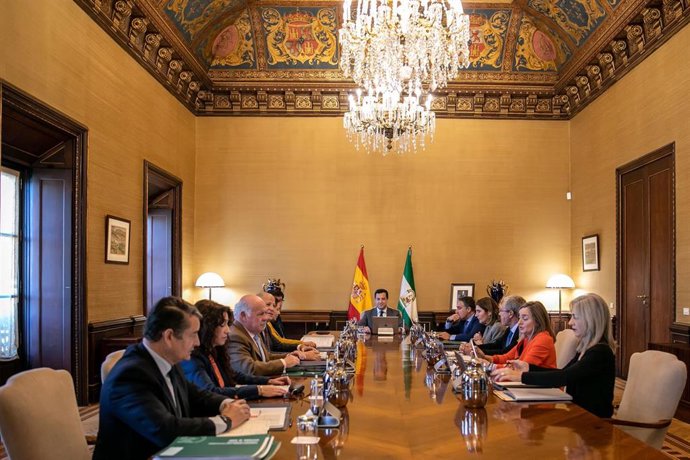 Primera reunión en el Palacio de San Telmo del Consejo de Gobierno de la Junta d