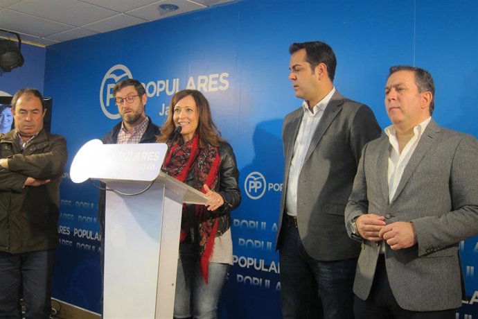 Maribel Lozano, en la presentación del programa con el que lideró la lista del P