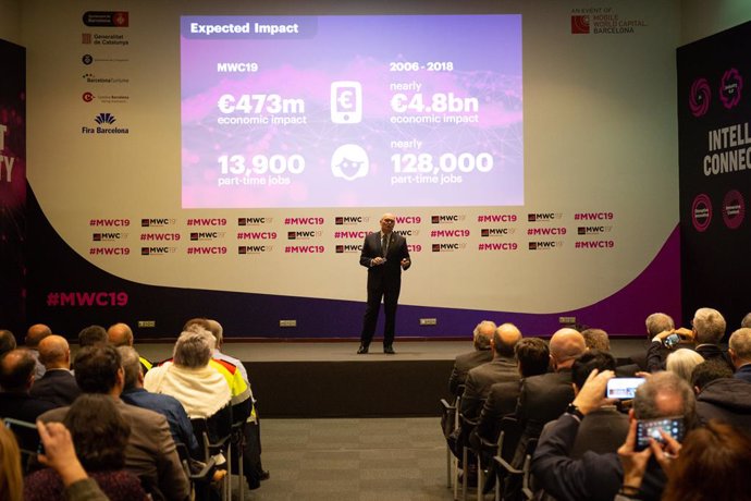 Presentació del Mobile World Congress 2019 a Barcelona. (arxiu)