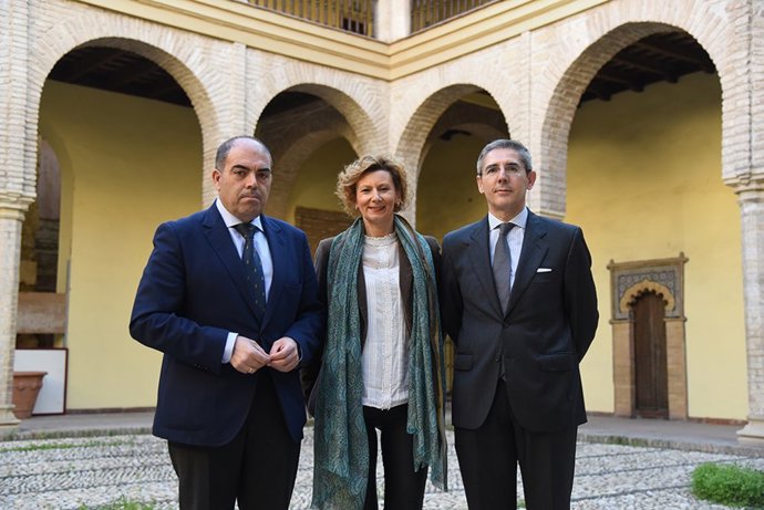 Amor (izda.) con Salado (dcha.) en el Palacio de Congresos