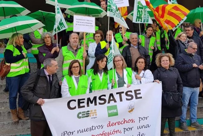 Movilización de médicos y enfermeros de Aragón