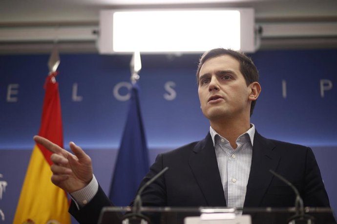 Rueda de prensa del presidente de Ciudadanos, Albert Rivera, para exigir al Gobi