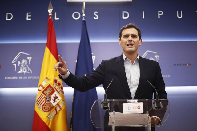 Rueda de prensa del presidente de Ciudadanos, Albert Rivera, para exigir al Gobi
