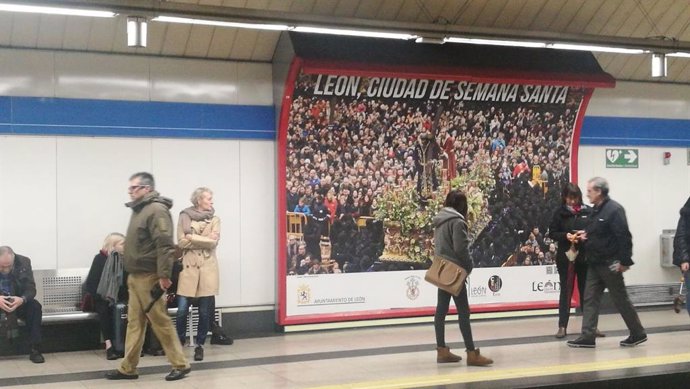 Promoción de León en el Metro de Madrid