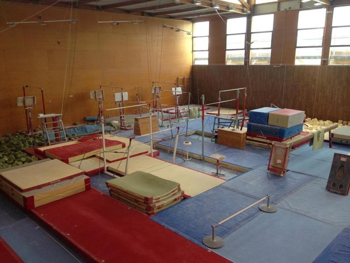 Sala de gimnasia del polideportivo Príncipes de España