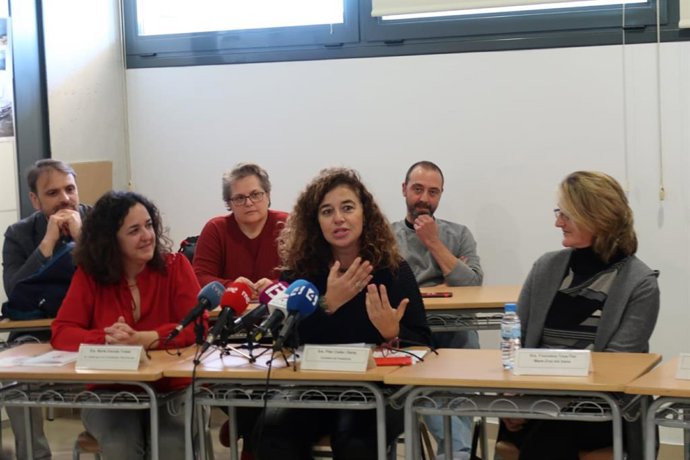 La consellera de Presidencia, Pilar Costa, en la presentación de un documental t