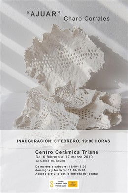 Cartel de la muestra 'Ajuar' de Charo Corrales