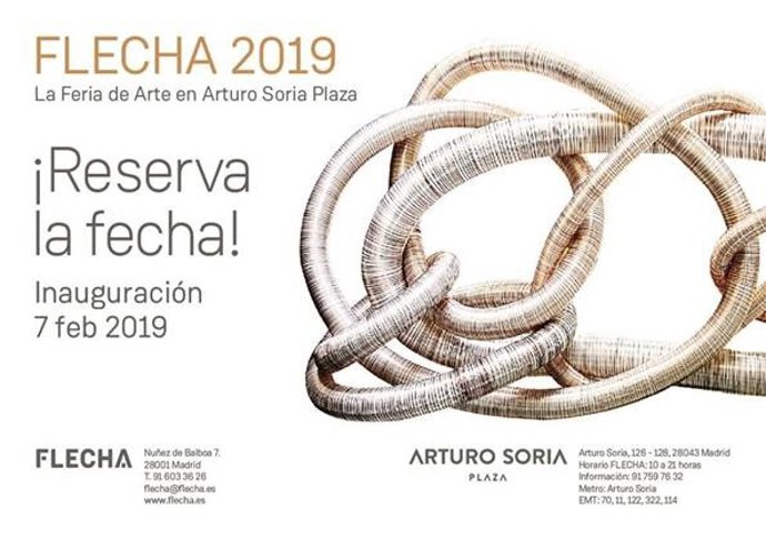 Cartel de la feria de arte contemporáneo Flecha 2019