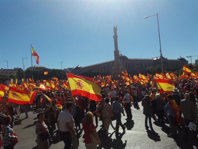 Manifestación en la Plaza de Colón de Madrid