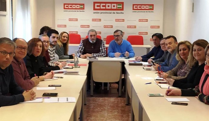 Reunión de las ejecutivas de CCOO y UGT Sevilla