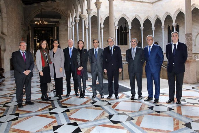 Torra y Chacón, con el nuevo consejo de administración de Fira de Barcelona