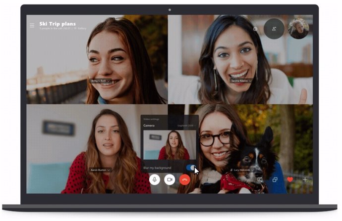 Skype introduce el desenfoque de fondos