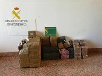Incautados 60 kilos de hachís ocultos en el interior de un vehículo en Almuradiel