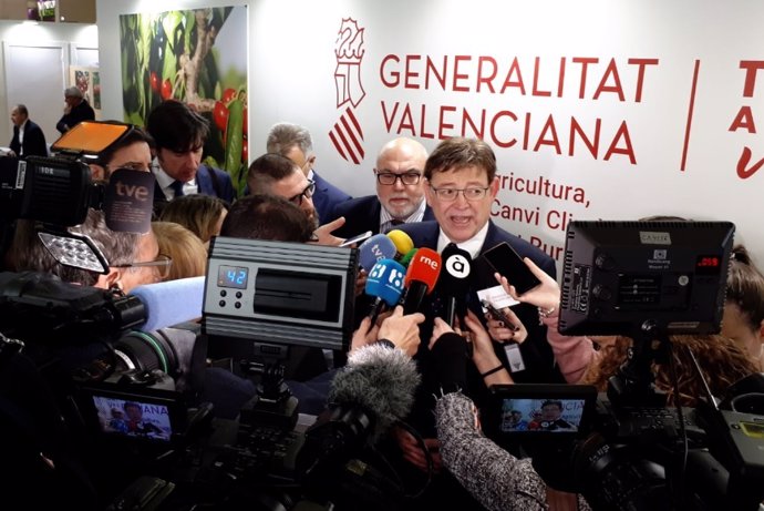 El president de la Generalitat Valenciana, Ximo Puig, atiende a los medios en Be