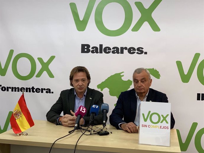 Líder de Vox en Baleares, Jorge Campos, y Fulgencio Coll, candidato a la alcaldí