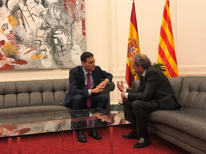Pedro Sánchez y Quim Torra