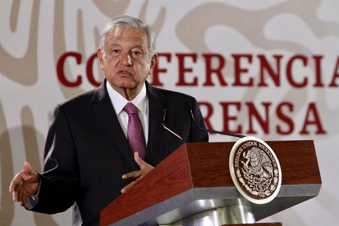 Obrador press conference in Mexico City